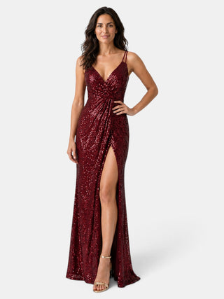 Vestido Largo Mujer Fiesta Lentejuelas
