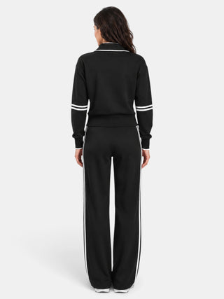 Conjunto Mujer Cuello Alto Pantalón Ancho
