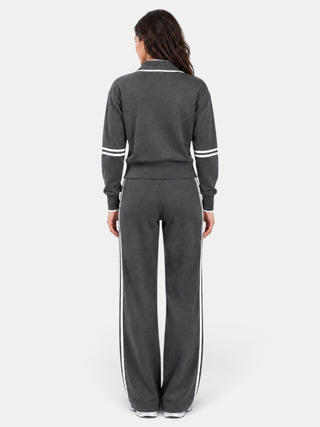 Conjunto Mujer Cuello Alto Pantalón Ancho