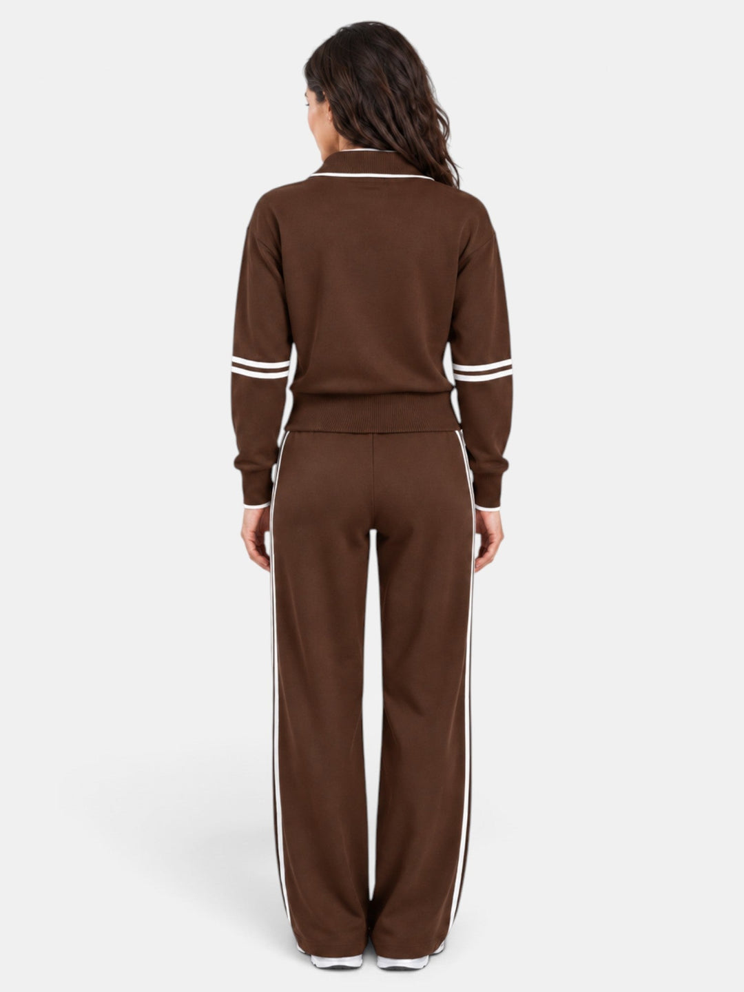 Conjunto Mujer Cuello Alto Pantalón Ancho
