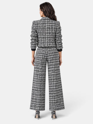 Conjunto Mujer Cuadros Pantalón Ancho