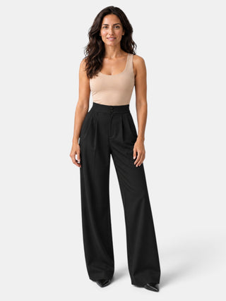 Pantalón Mujer Pierna Ancha Elástico