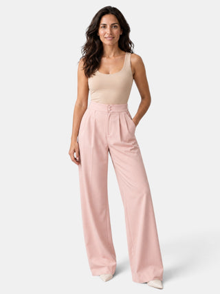 Pantalón Mujer Pierna Ancha Elástico