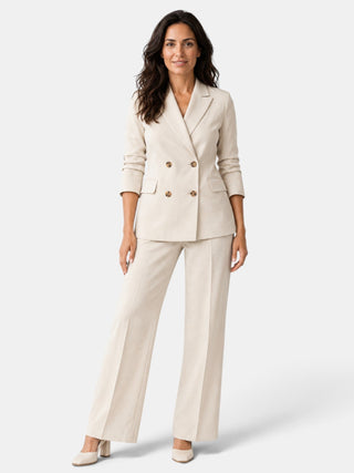 Traje Mujer Blazer Pantalón Ancho