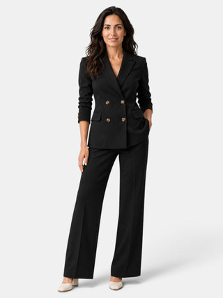 Traje Mujer Blazer Pantalón Ancho