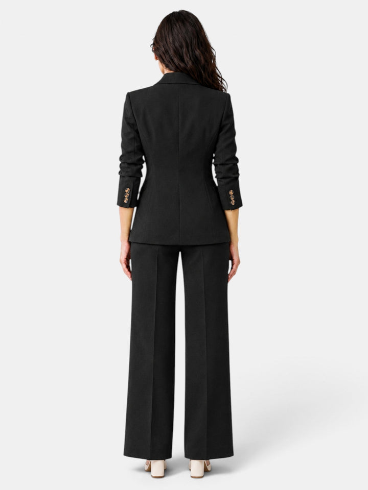 Traje Mujer Blazer Pantalón Ancho