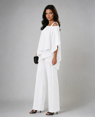 Conjunto Fluido de Dos Piezas Mujer - Pantalón Ancho