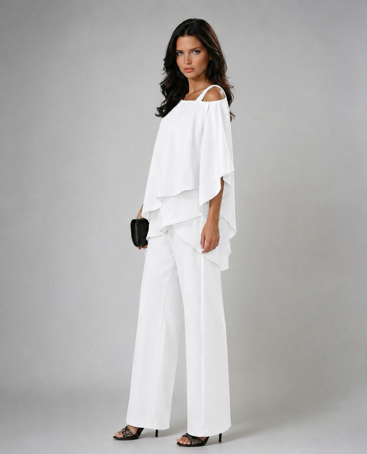 Conjunto Fluido de Dos Piezas Mujer - Pantalón Ancho