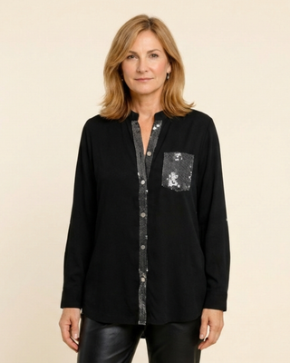 Leire - Camisa con lentejuelas