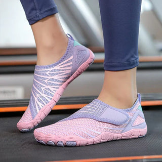 Elia - Zapatillas barefoot de senderismo antideslizantes y cómodas