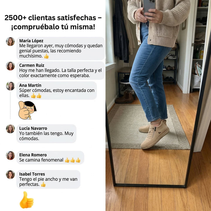 Mira – Zapatillas ortopédicas cómodas con cremallera
