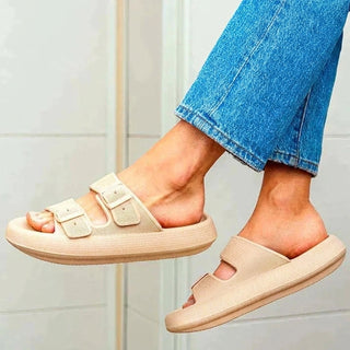 Luna - Sandalias acolchadas con doble cierre