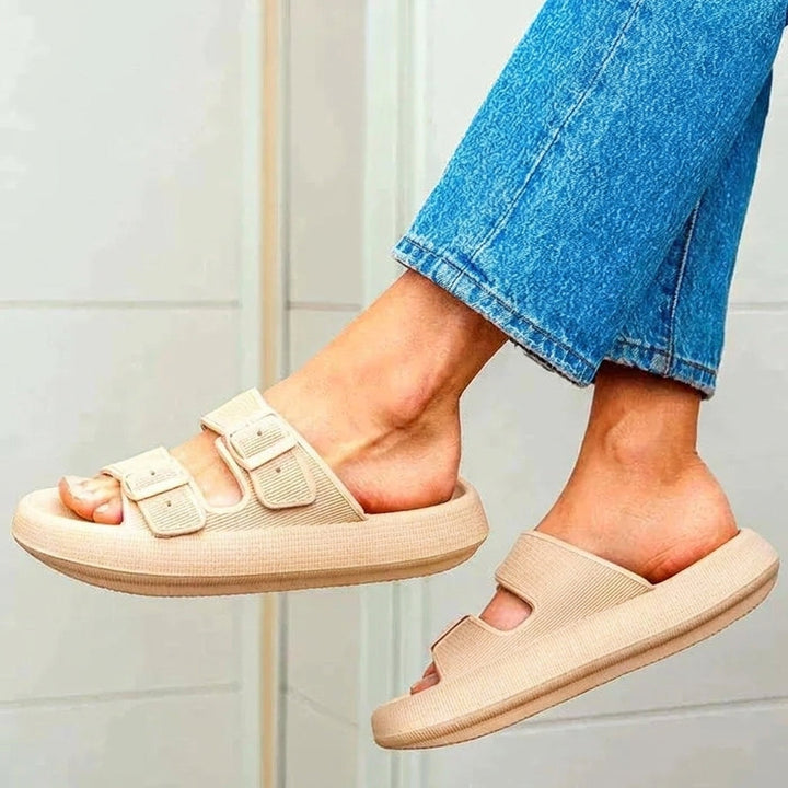 Luna - Sandalias acolchadas con doble cierre