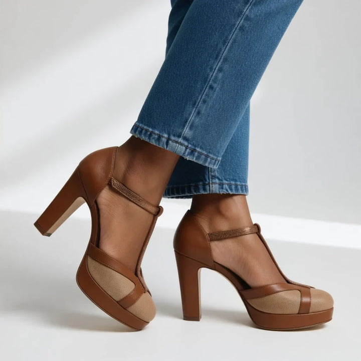 Malena - Tacones retro elegantes con sujeción ergonómica