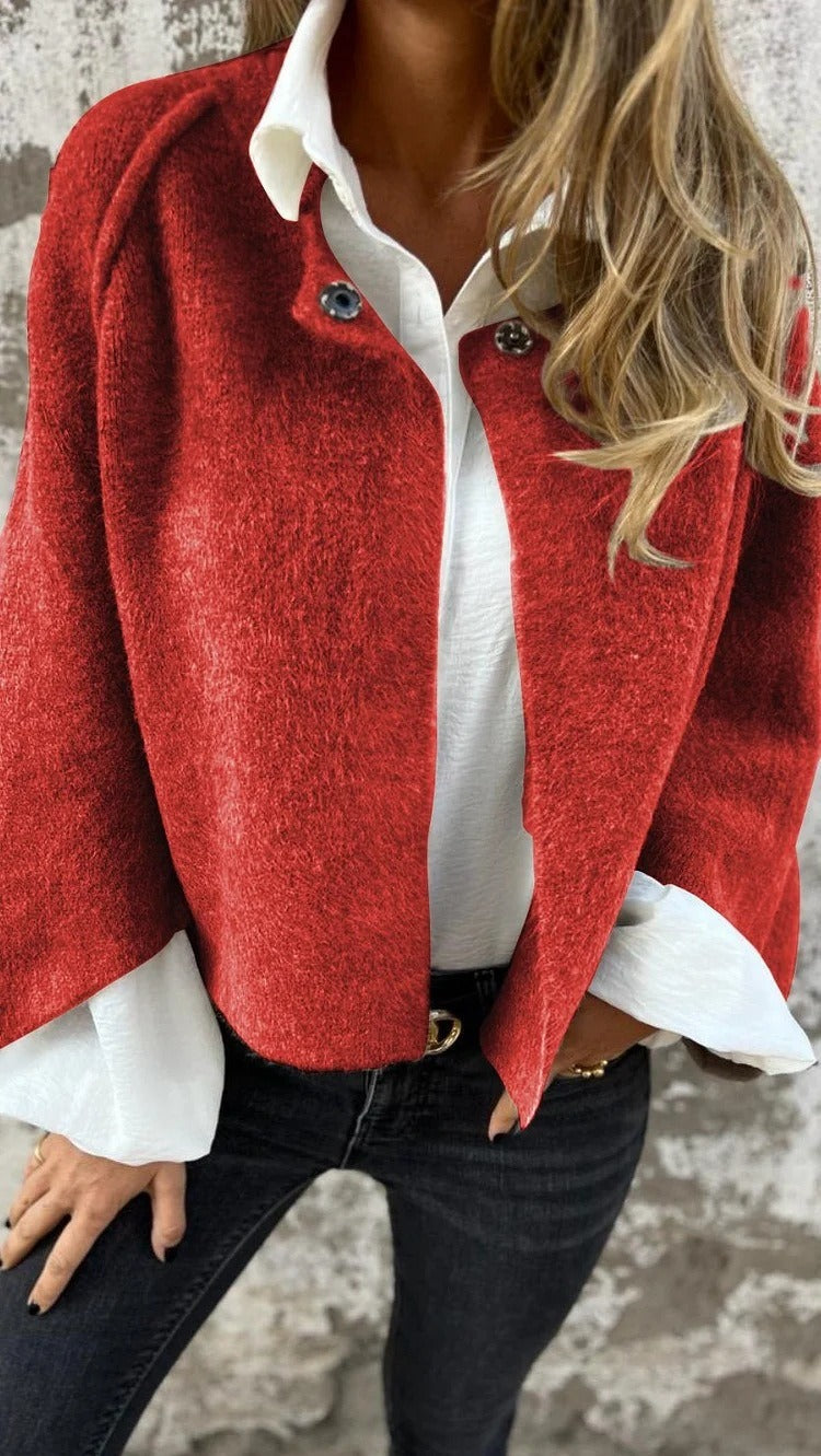 Elvira - Soft Round Neck Jacket