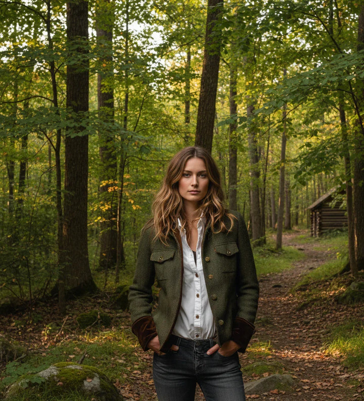 Daniela - Chaqueta elegante con detalles de terciopelo