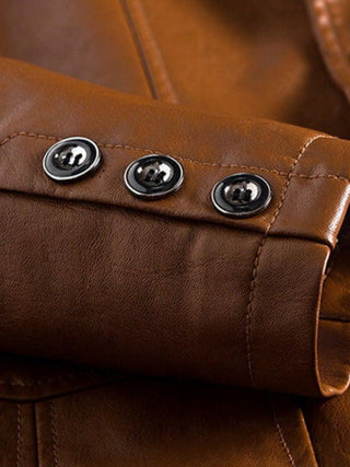 Jonas™ | Chaqueta de cuero color caramelo