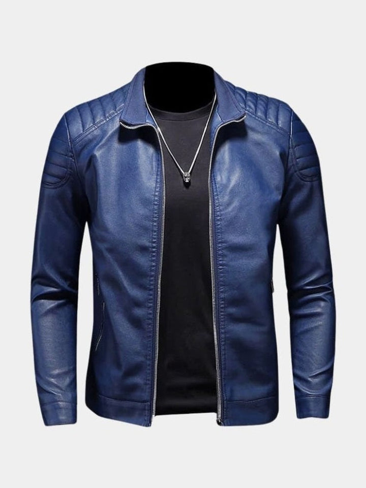 Luca™ | Chaqueta de Cuero con Cremalleras