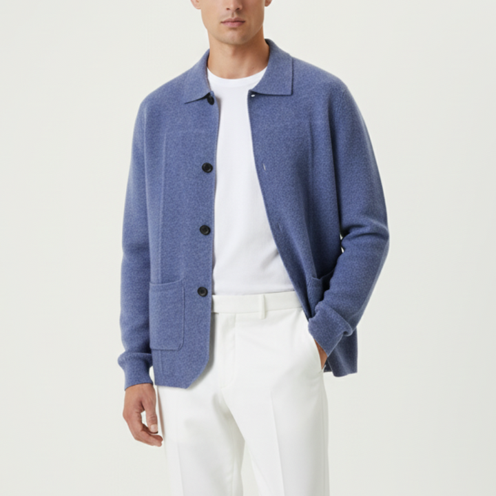 Sobrecamisa Hombre Premium 100% Cashmere – Overshirt con Botones