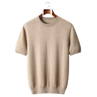 Camiseta Cashmere Hombre Premium – 100% Cashmere Cuello Redondo
