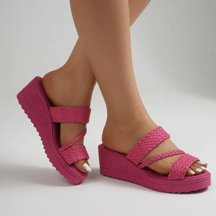 Teresa - Sandalias con cuña trenzadas