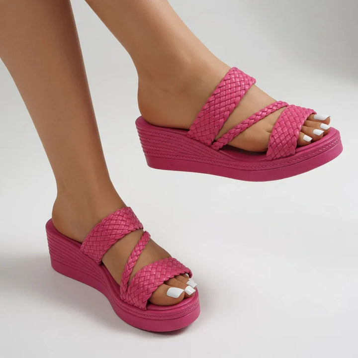 Teresa - Sandalias con cuña trenzadas