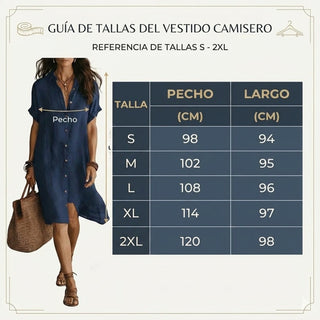 Vega - Vestido camisero de manga corta