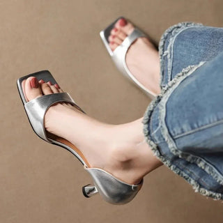 Valentina - Tacones de puntera cuadrada