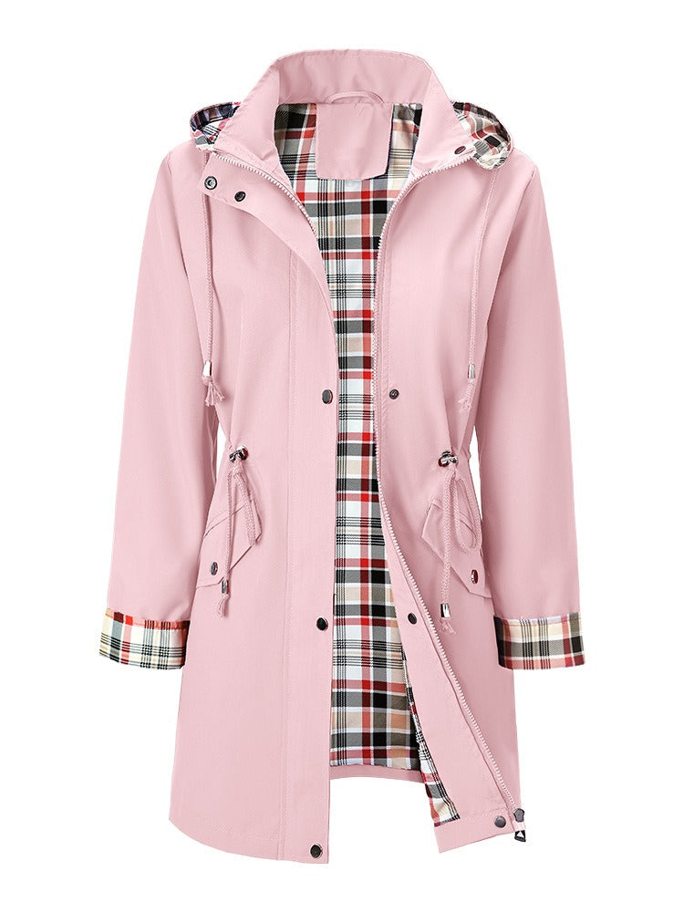 Olivia - Chaqueta impermeable con forro de cuadros