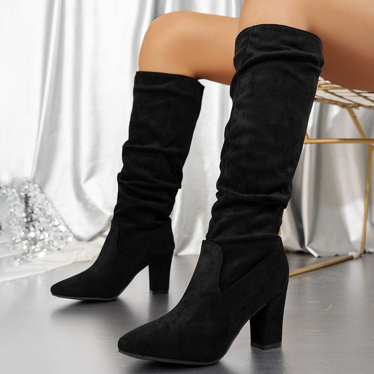 Daniela - Elegant high boots with heel