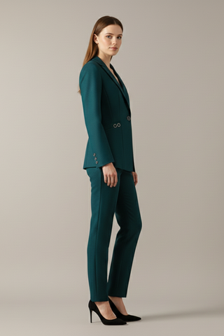 Conjunto Blazer y Pantalón Recto Mujer – Un Botón