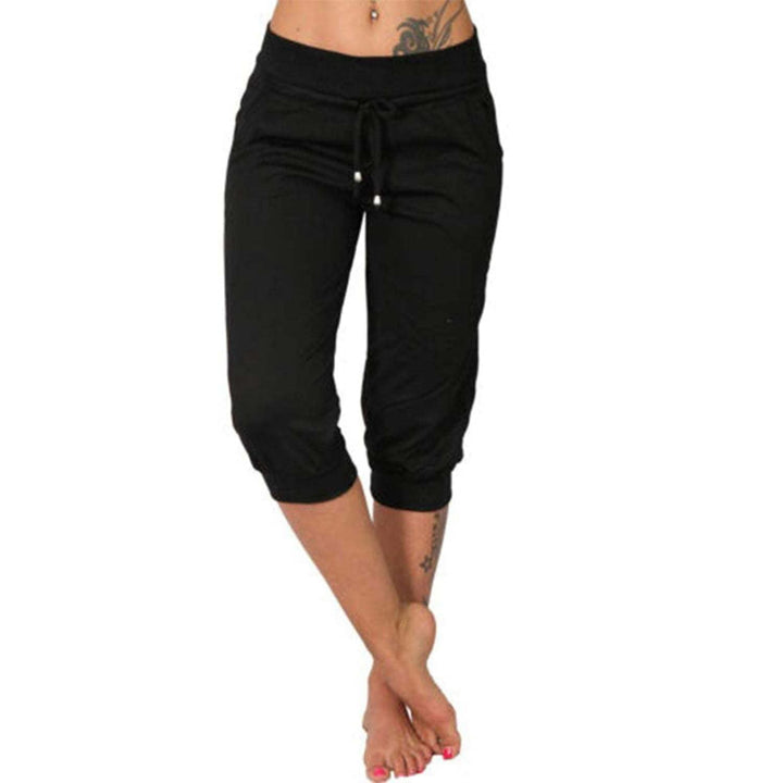 Lía - Pantalón capri ajustado de cintura alta