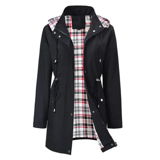 Olivia - Chaqueta impermeable con forro de cuadros