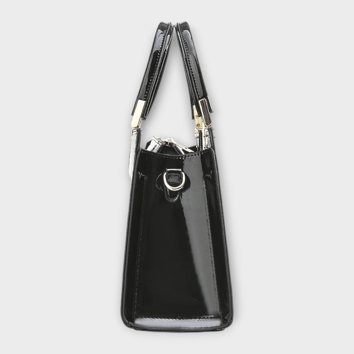 Maison Verdelle - Handtasche mit glänzendem Krokodilleder-Muster