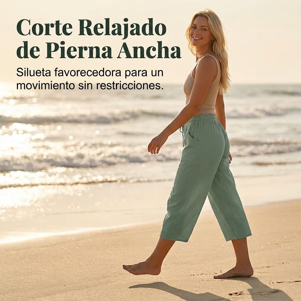 Amelia - Pantalones cortos plisados lisos