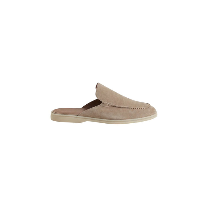 Beige Suede Loafers