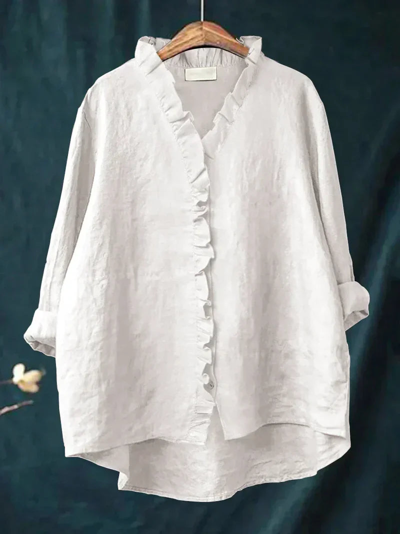 Sabela - Camisa informal con volantes