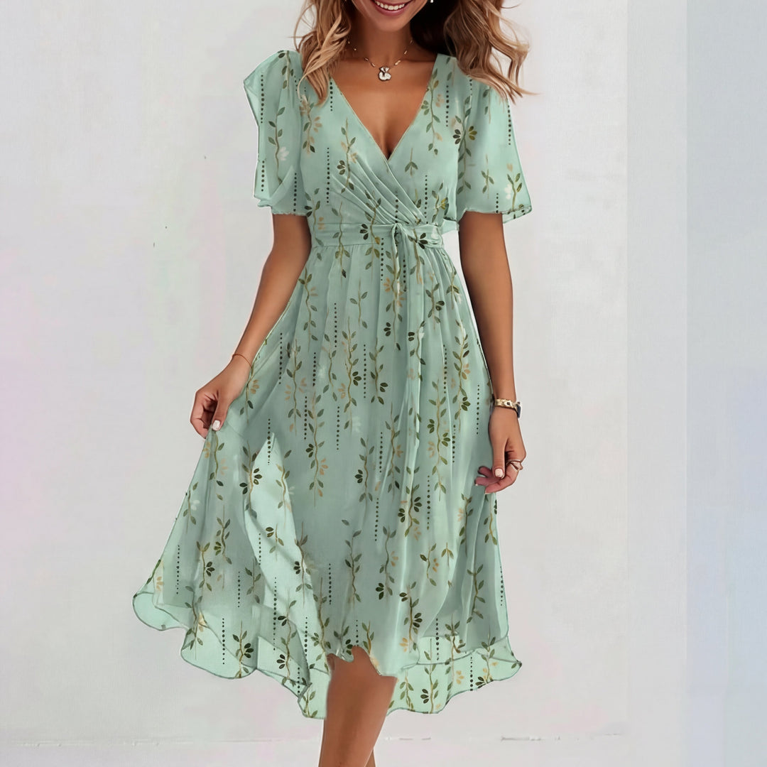 Fiona - Vestido midi especial de manga corta