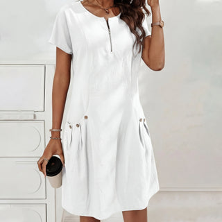 Mireia - Vestido con cremallera y bolsillos con botones