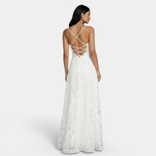 Vestido Mujer Ajustado Sin Espalda con Lazos