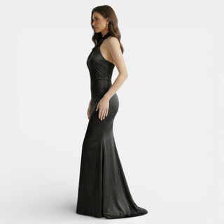 Vestido Maxi Mujer Halter Ajustado