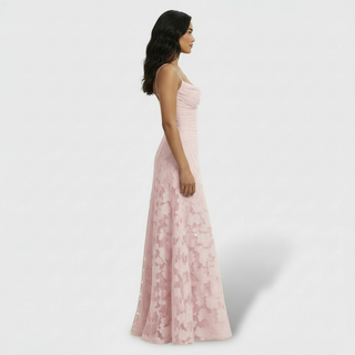 Vestido Largo Fiesta Mujer Floral Espalda Abierta