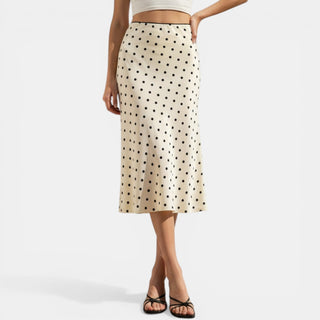 Falda Bodycon Lunares Cintura Alta