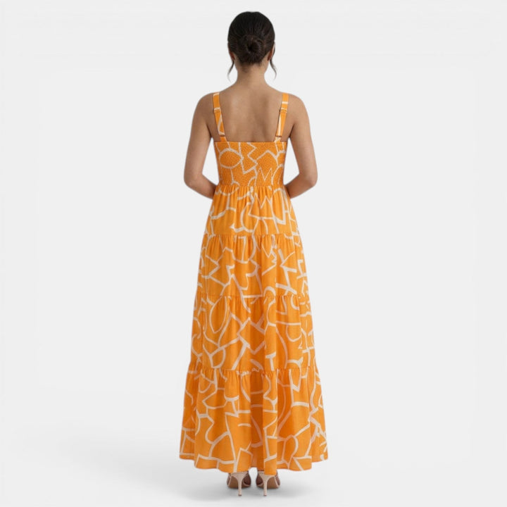 Vestido Midi Mujer Estampado Geométrico