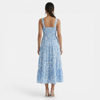 Vestido Midi Mujer Estampado Geométrico