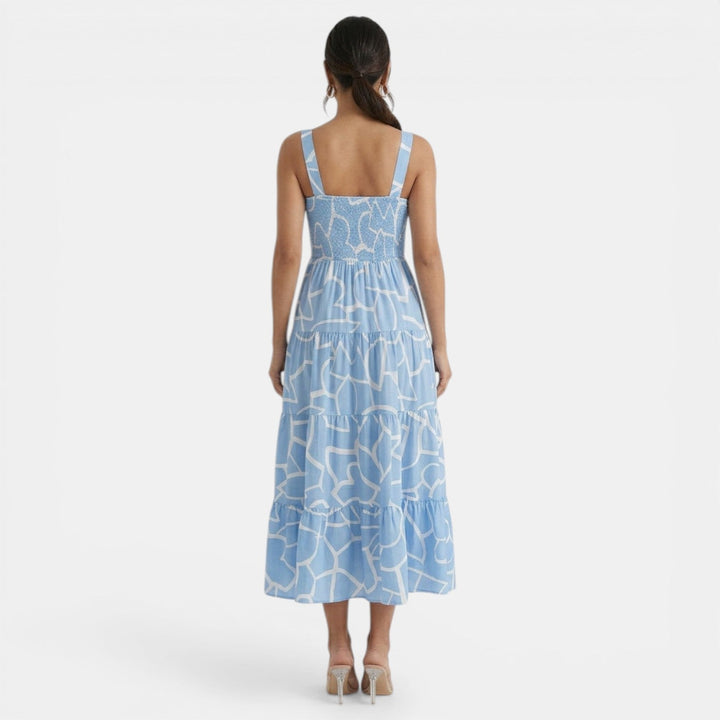 Vestido Midi Mujer Estampado Geométrico