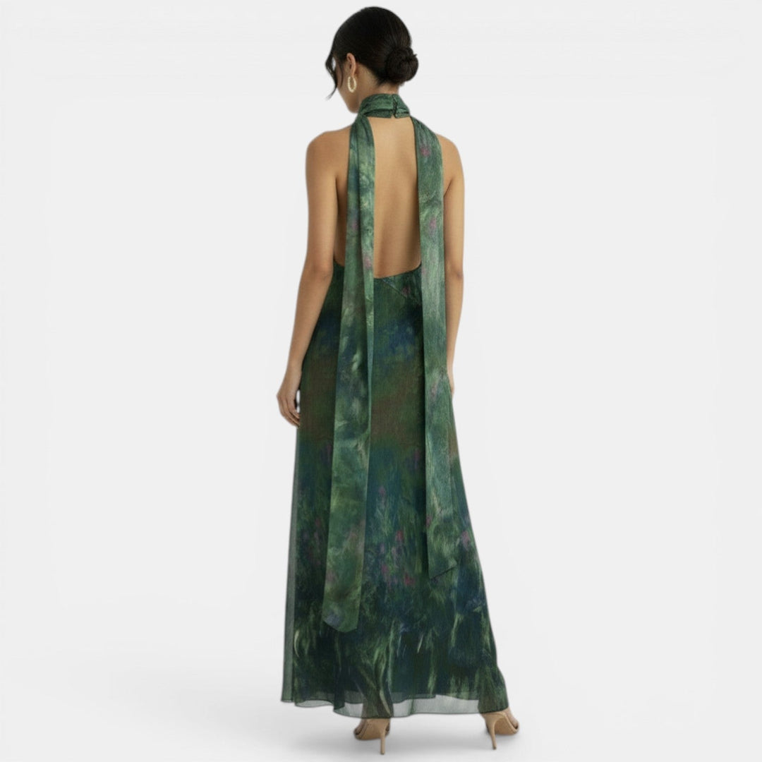 Vestido Halter Lazo Espalda Descubierta
