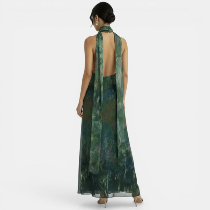 Vestido Halter Lazo Espalda Descubierta