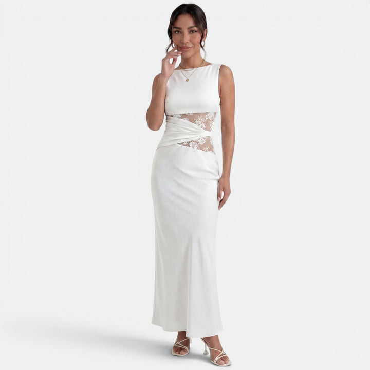 Vestido Largo Mujer Encaje Elegante
