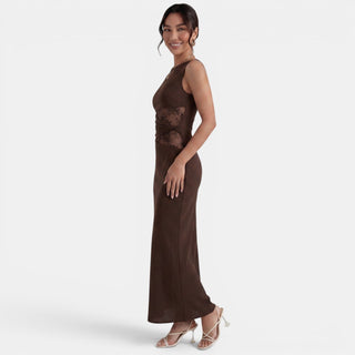 Vestido Largo Mujer Encaje Elegante